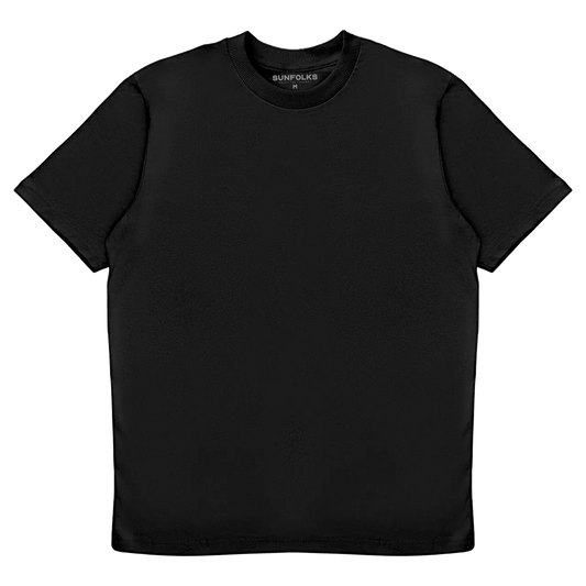 Ribbed Heavy Tee - Black