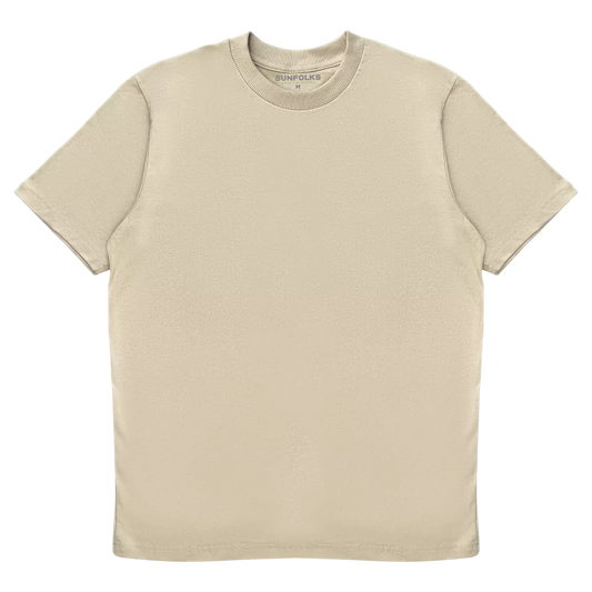 Ribbed Heavy Tee - Oat