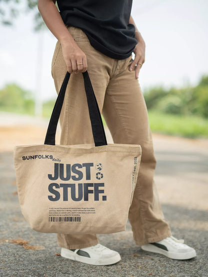 Just Stuff Tote Bag - Beige